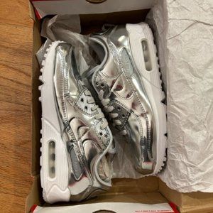 Nike Air Max 90 Chrome Pure Platinum - Metallic Silver (Women's)